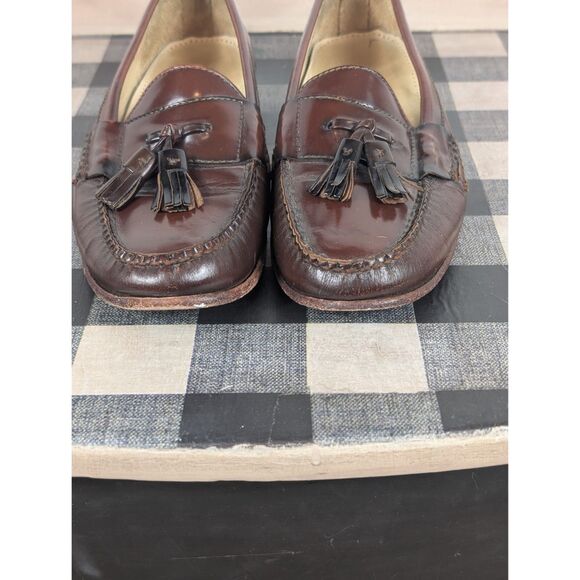 Cole Haan City Pinch Tassel Loafers Burgundy Men's Size 9 D - Picture 3 of 13